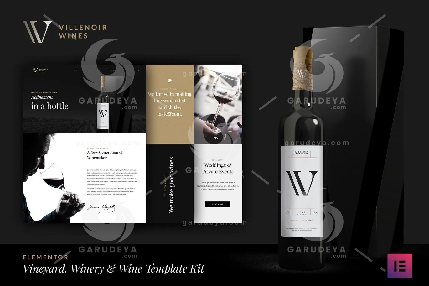 Villenoir - Wine Elementor Template Kit