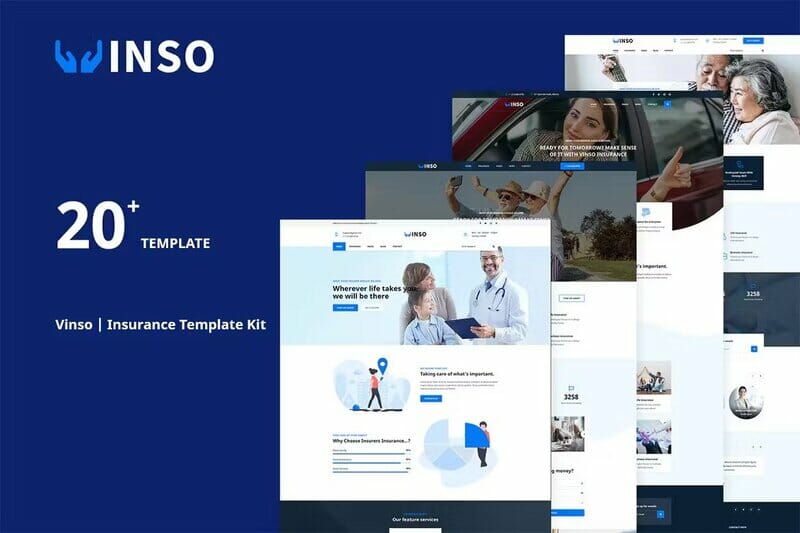 Vinso Insurance Elementor Template Kit