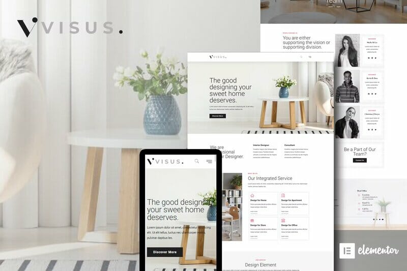 Visus – Interior Design & Architecture Elementor Template Kit