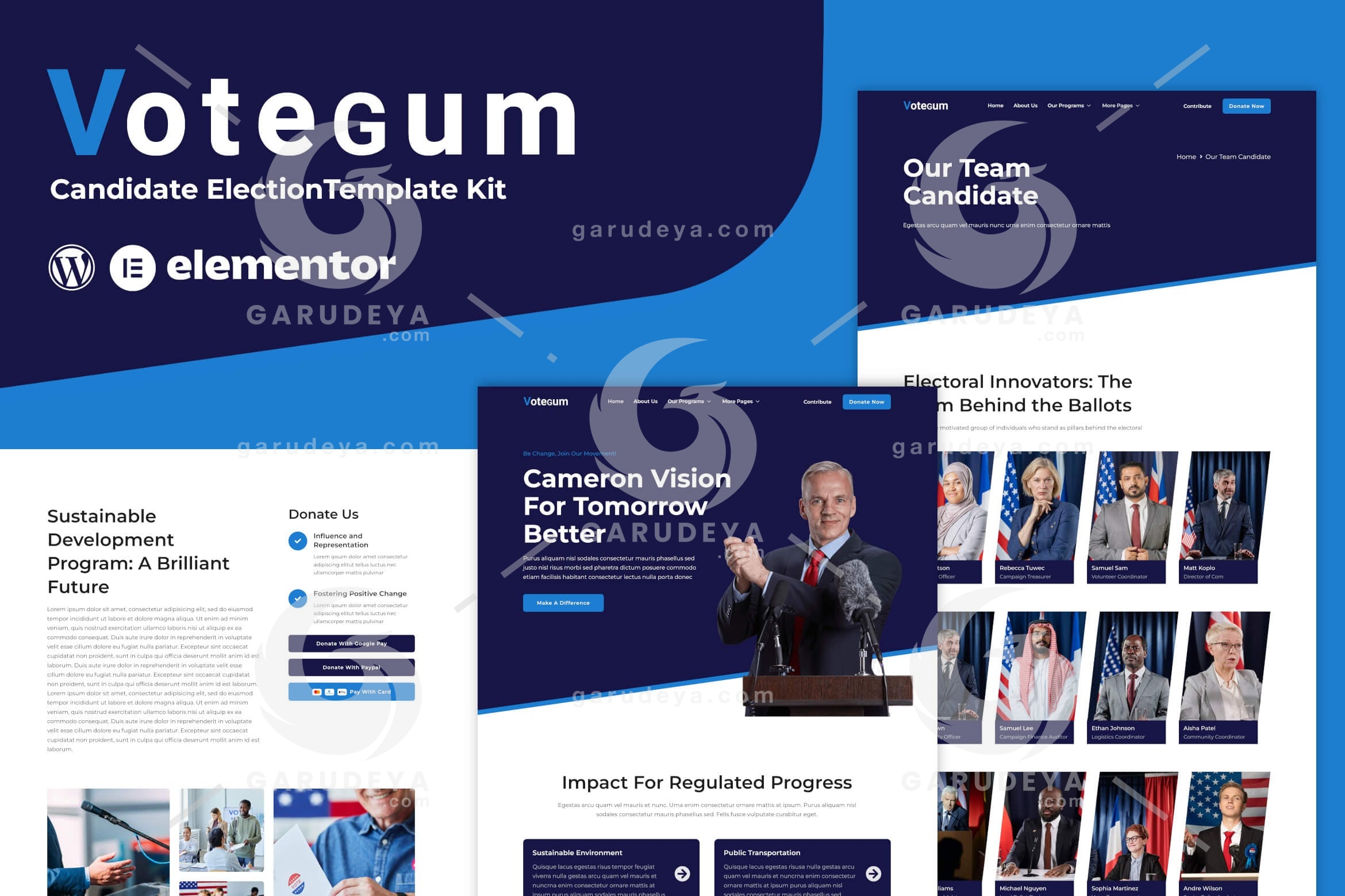 Votegum – Candidate Election Elementor Template Kit