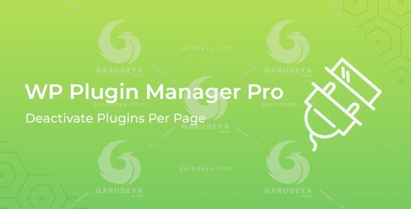 WP Plugin Manager Pro - Deactivate plugins per page