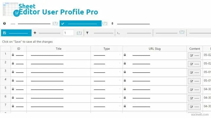 WP Sheet Editor – User Profile Pro