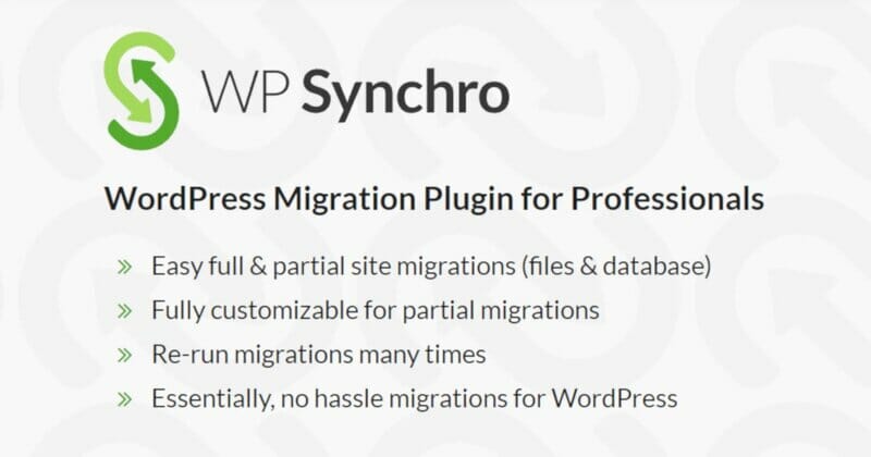 WP Synchro – WordPress Migration Plugin