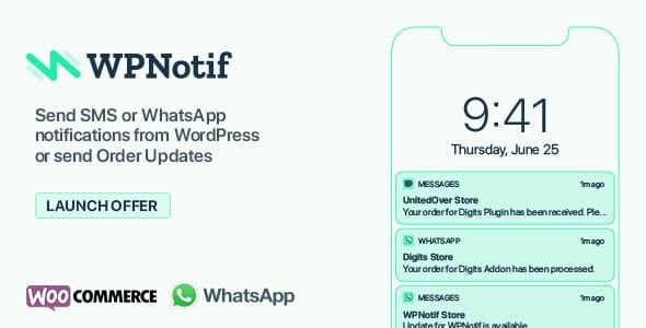 WPNotif - WordPress SMS & WhatsApp Message Notifications