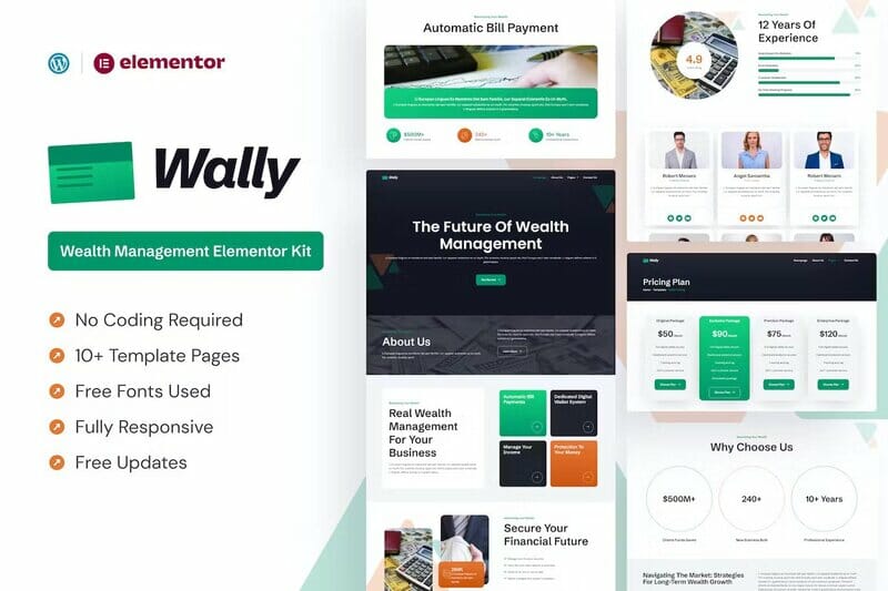 Wally – Wealth Management Elementor Template Kit