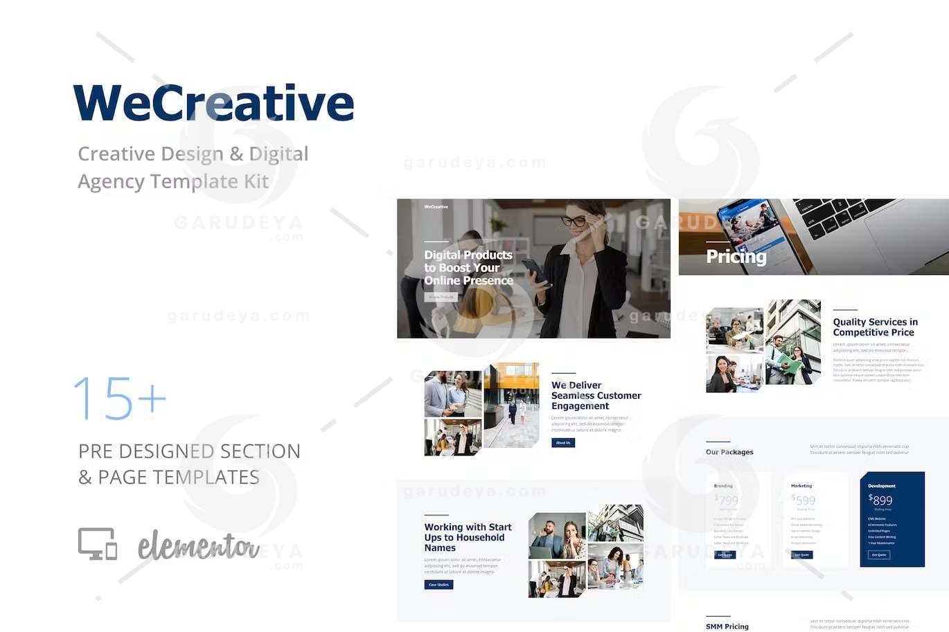 WeCreative – Digital Agency Elementor Template Kit