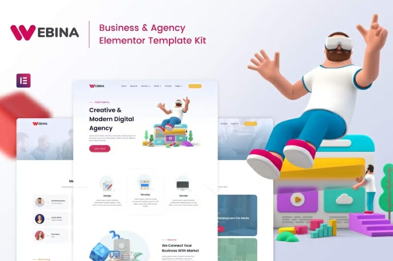 Webina – Business Agency & Startup Elementor Template Kit