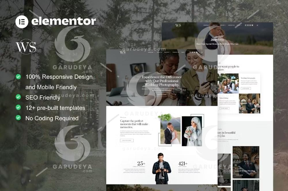 Wedshot – Wedding Photography Service Elementor Template Kit