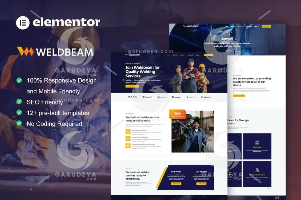 WeldBeam – Welding Services & Industrial Elementor Template Kit