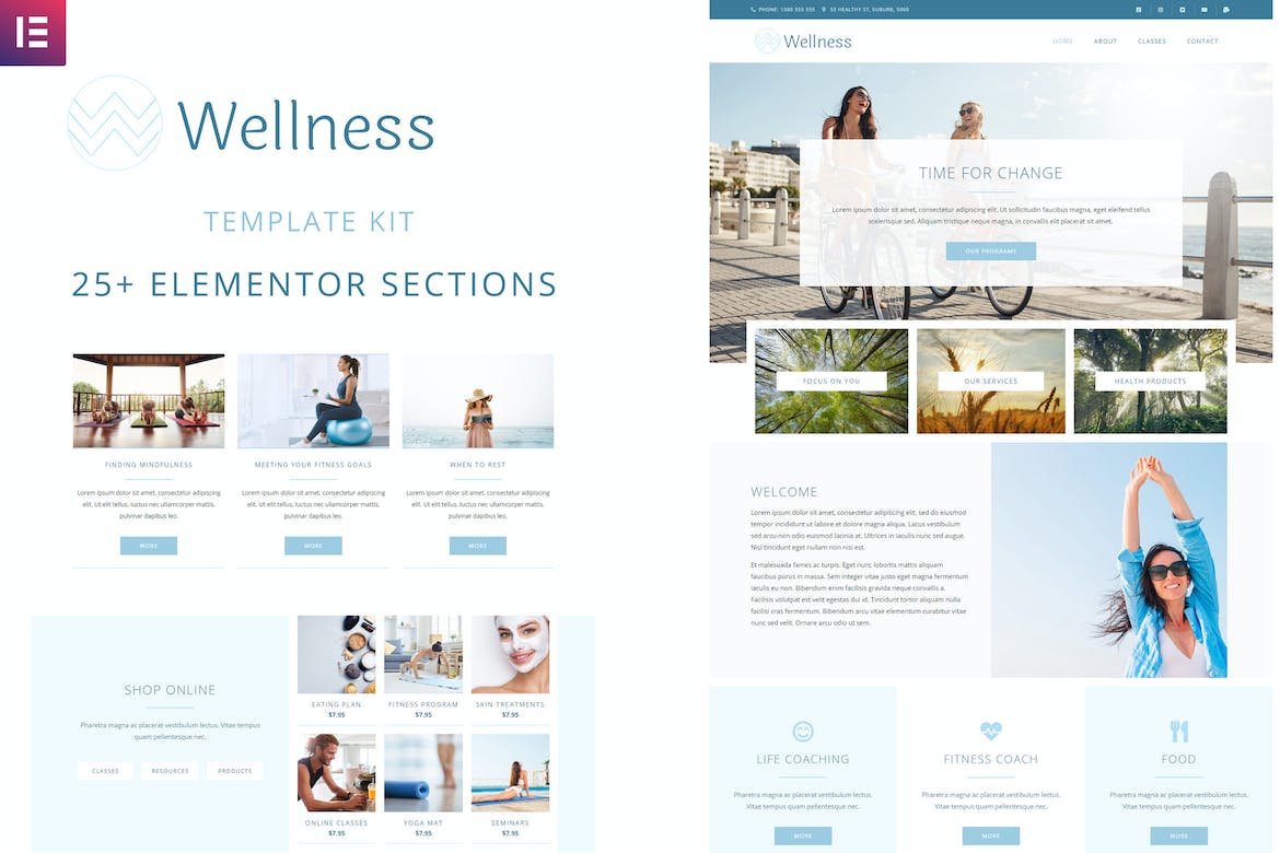 Wellness – Elementor Template Kit