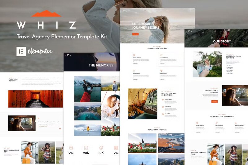 Whiz – Travel Agency Elementor Template Kit