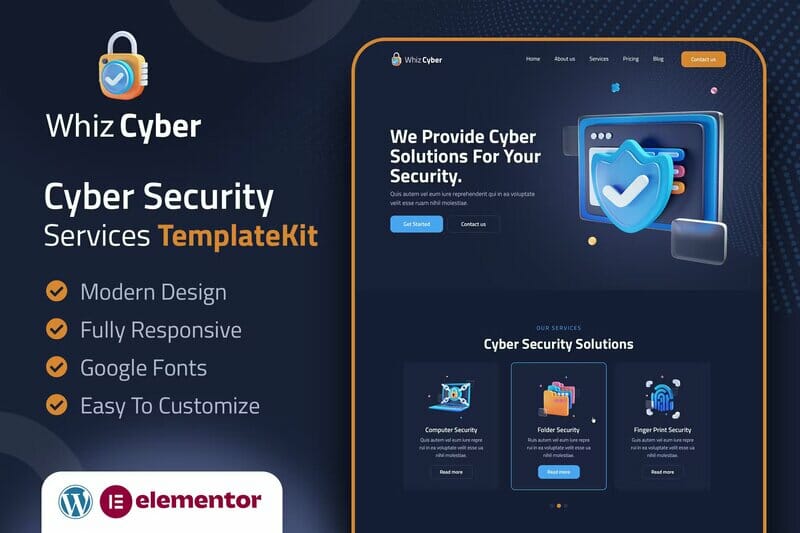 WhizCyber – Website Template for Cyber Security