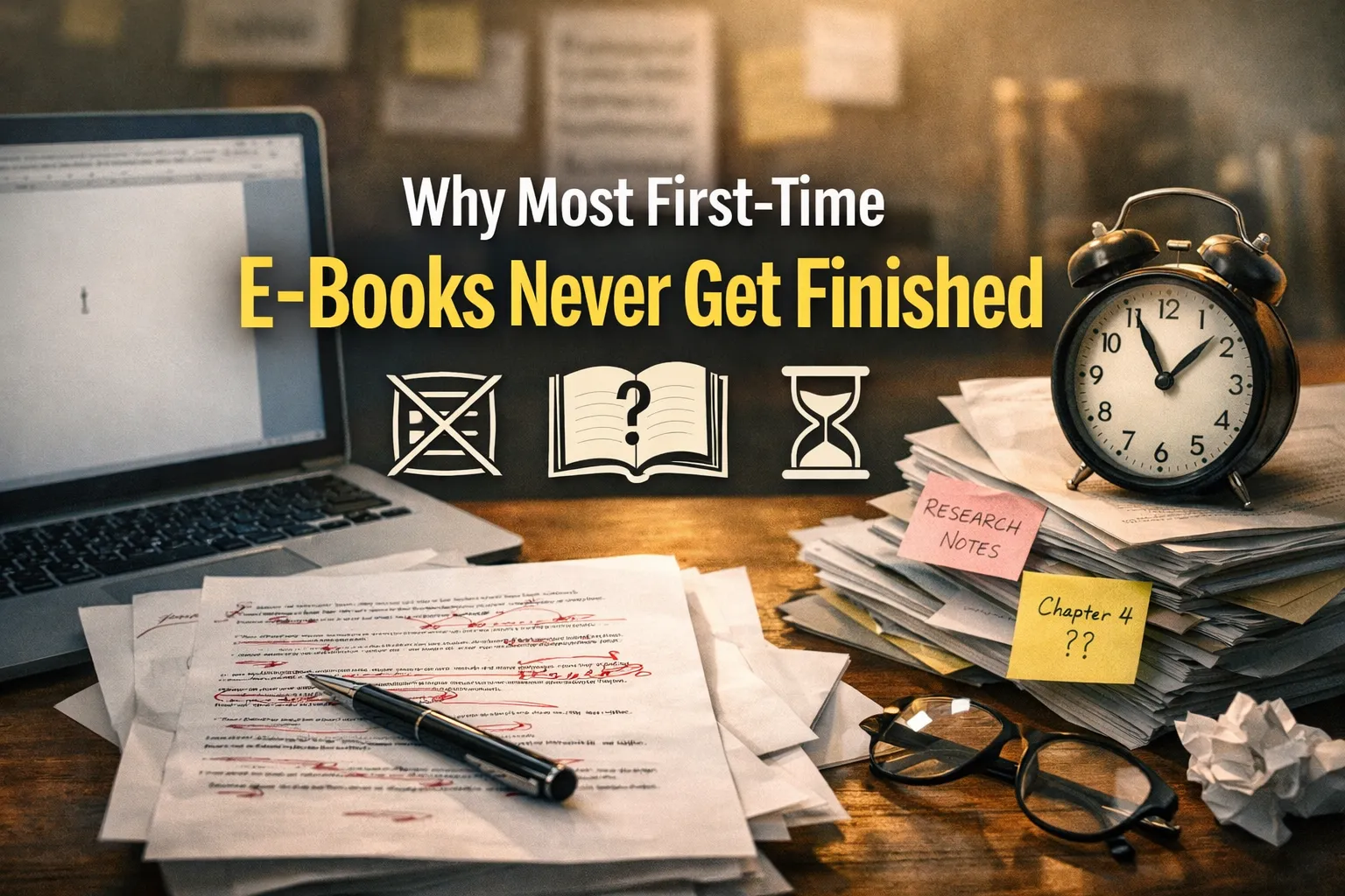 Why Most First-Time E-books Never Get Finished (And How to Fix the Process)