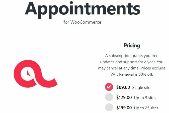 WooCommerce Appointments WordPress Plugin