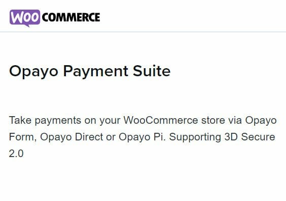 WooCommerce Opayo Payment Suite (Gateway SagePay Form)