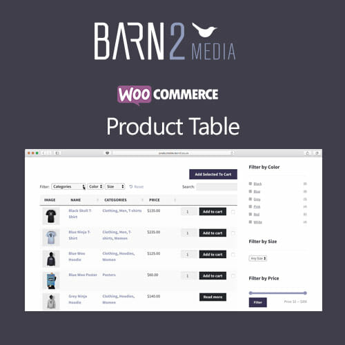 WooCommerce Product Table Plugin by Barn2