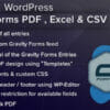 WordPress Gravity Forms PDF, Excel, CSV & Google Sheet