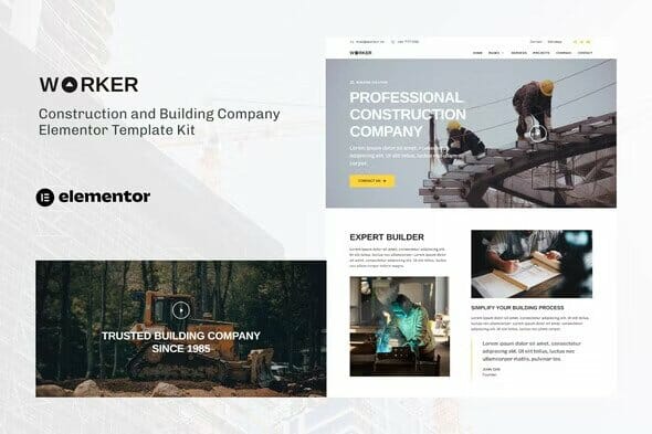 Worker – Construction & Building Company Elementor Template Kit