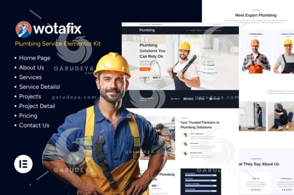 Wotafix – Plumbing Service Elementor Template Kit