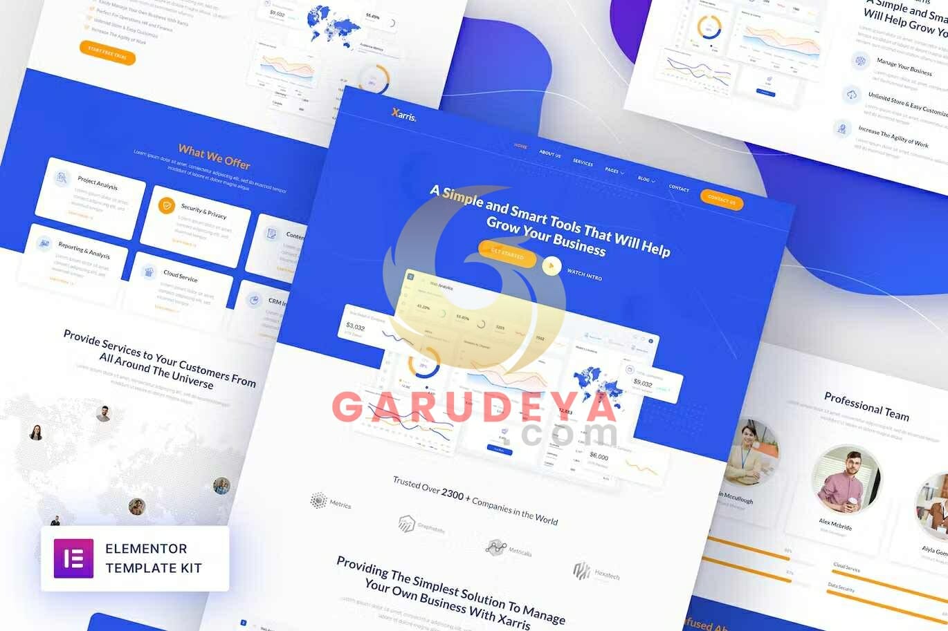 Xarris – SaaS & Startup Elementor Template Kit