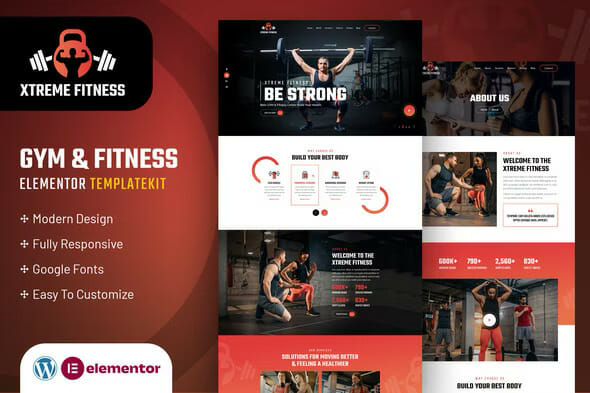 Xtreme Fitness – Elementor Template Kit