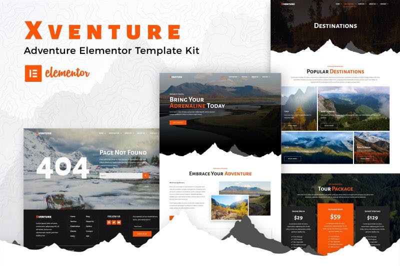 Xventure – Travel Elementor Template Kit