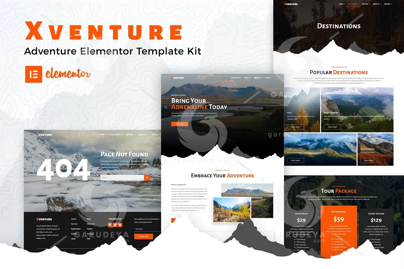 Xventure – Travel Elementor Template Kit