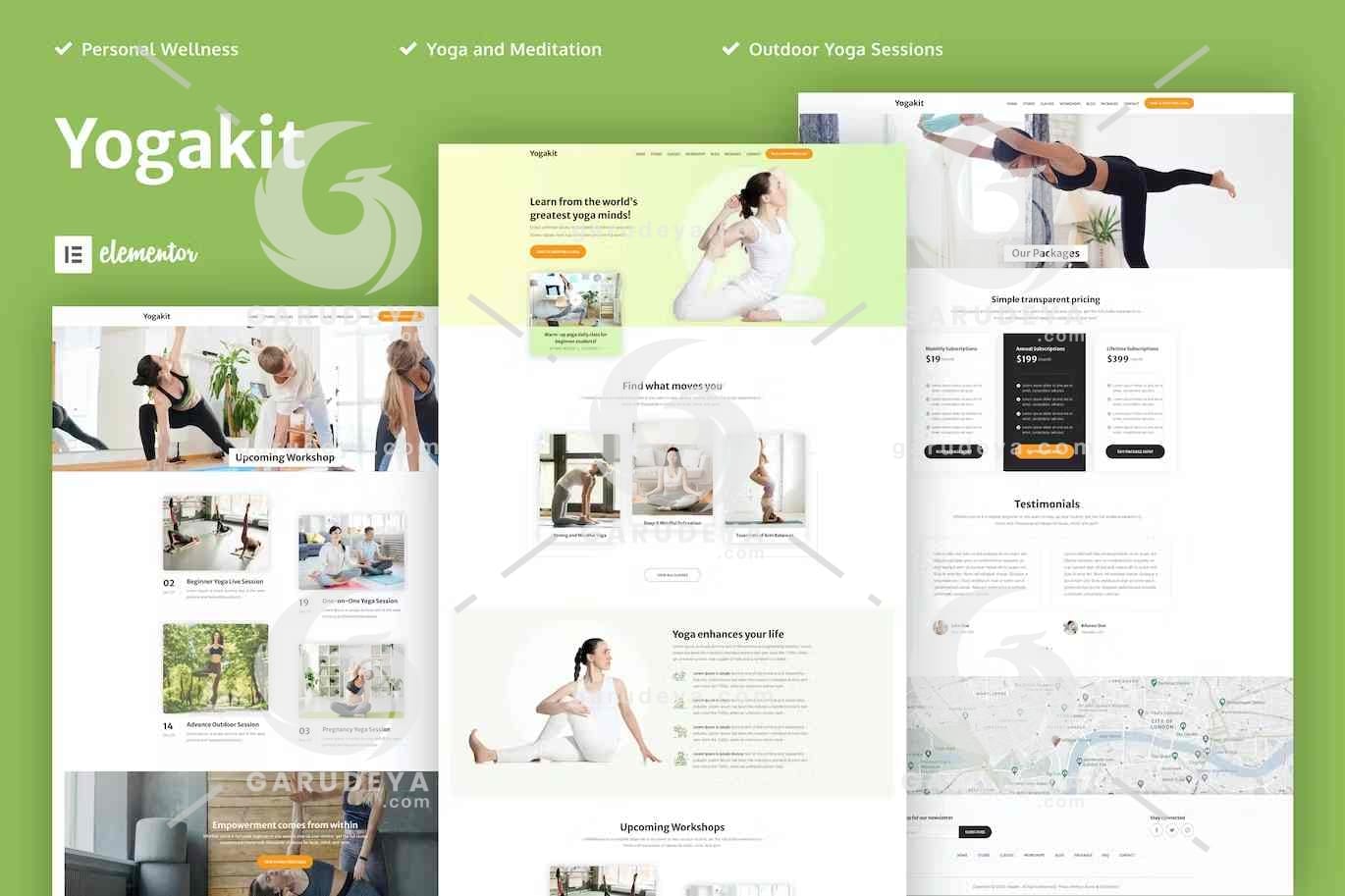 Yogakit – Yoga & Meditation Elementor Template Kit