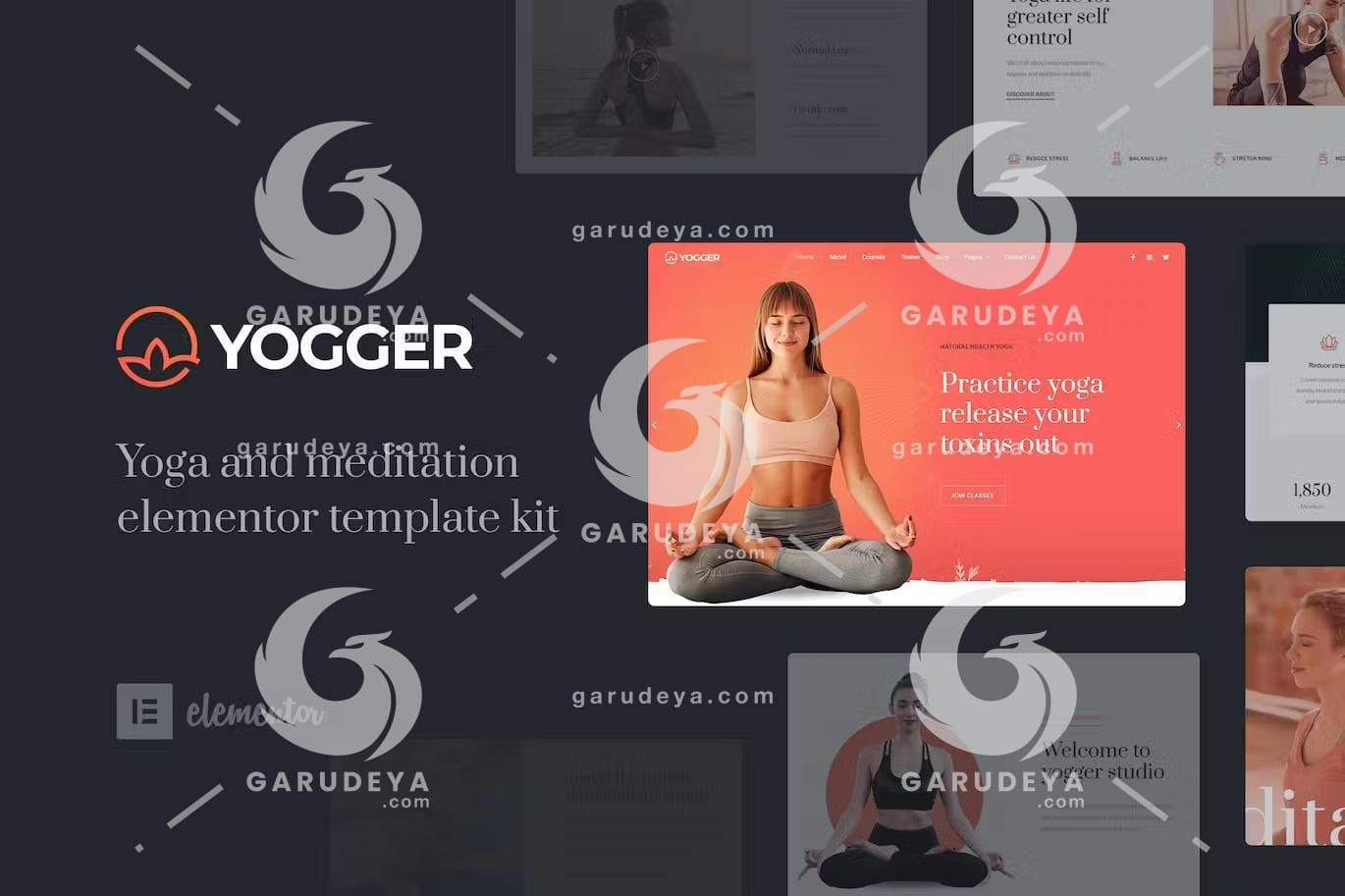 Yogger – Meditation and Yoga Elementor Template Kit