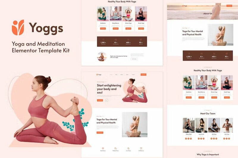 Yoggs - Yoga & Meditation Elementor Template Kit