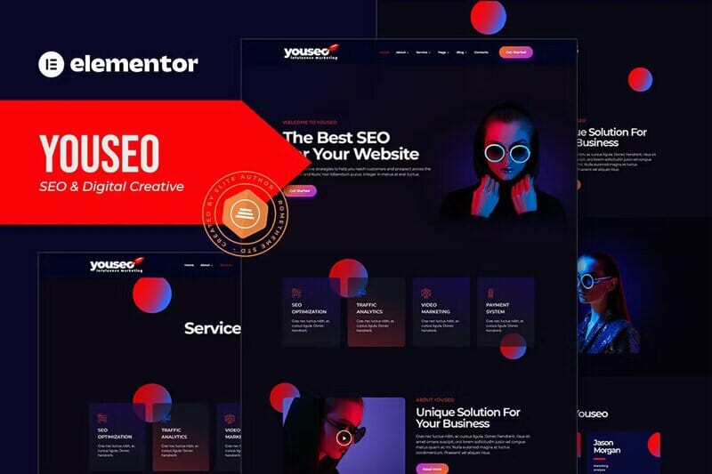 Youseo – SEO & Digital Creative Agency Elementor Template Kit