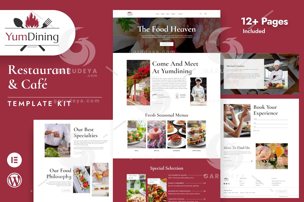Yumdining – Restaurant & Café Elementor Template Kit