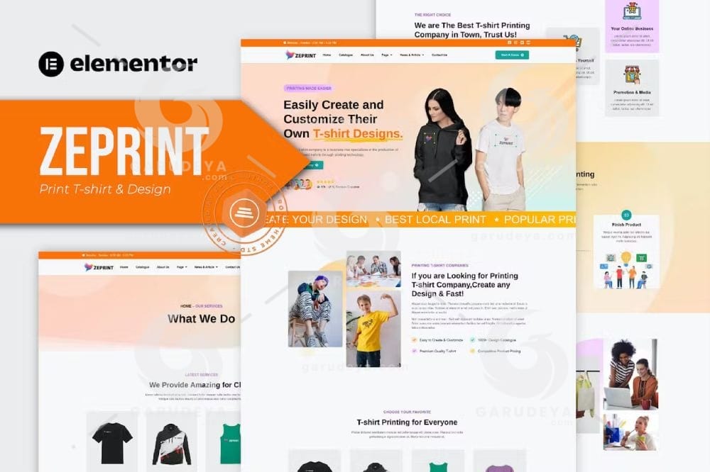 Zeprint - Print T-shirt & Design Elementor Pro Template Kit