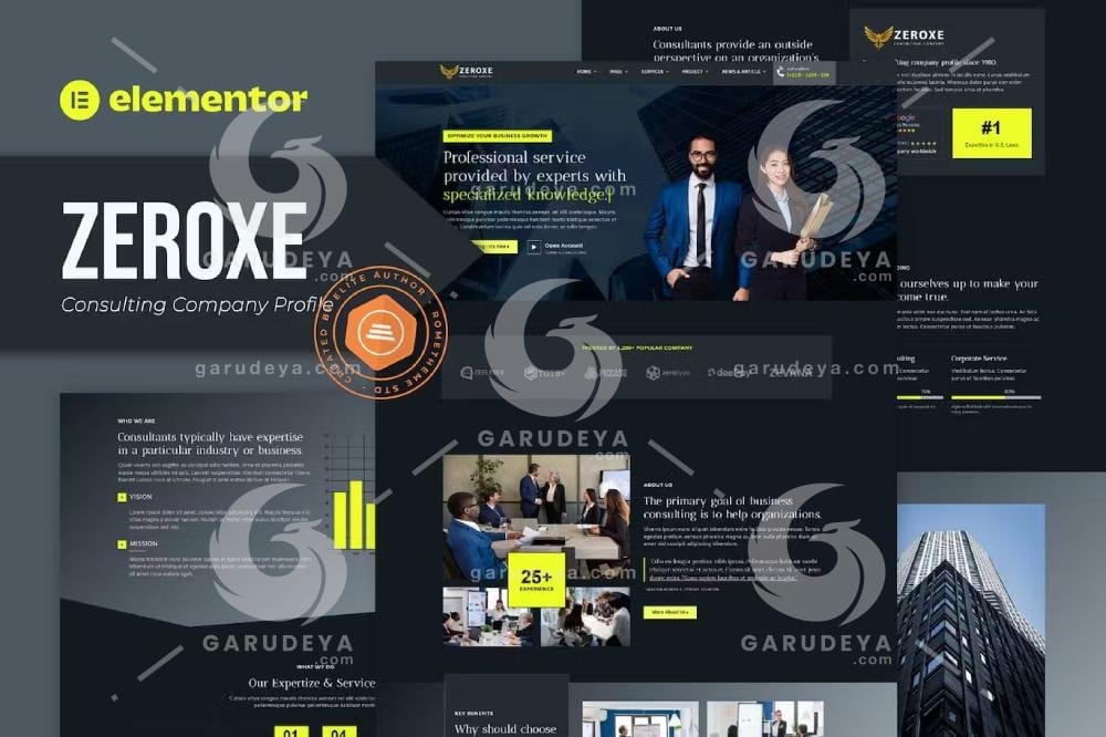 Zeroxe – Consulting Company Profile Elementor Template Kit