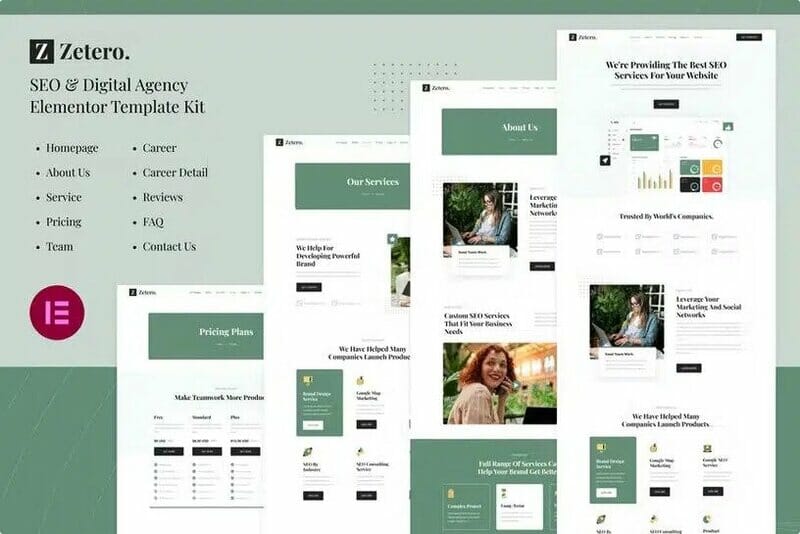 Zetero | SEO & Digital Agency Elementor Template Kit