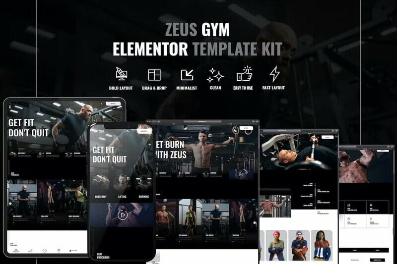 Zeus – Gym & Fitness Elementor Template Kit