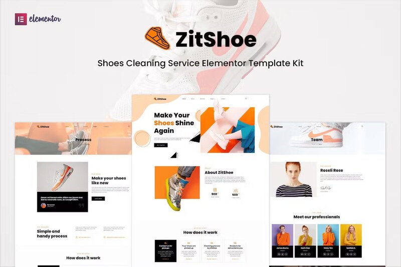 Zitshoe – Shoes Cleaning Service Elementor Template Kit