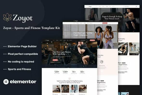 Zoyot – Sports & Fitness Elementor Template Kit