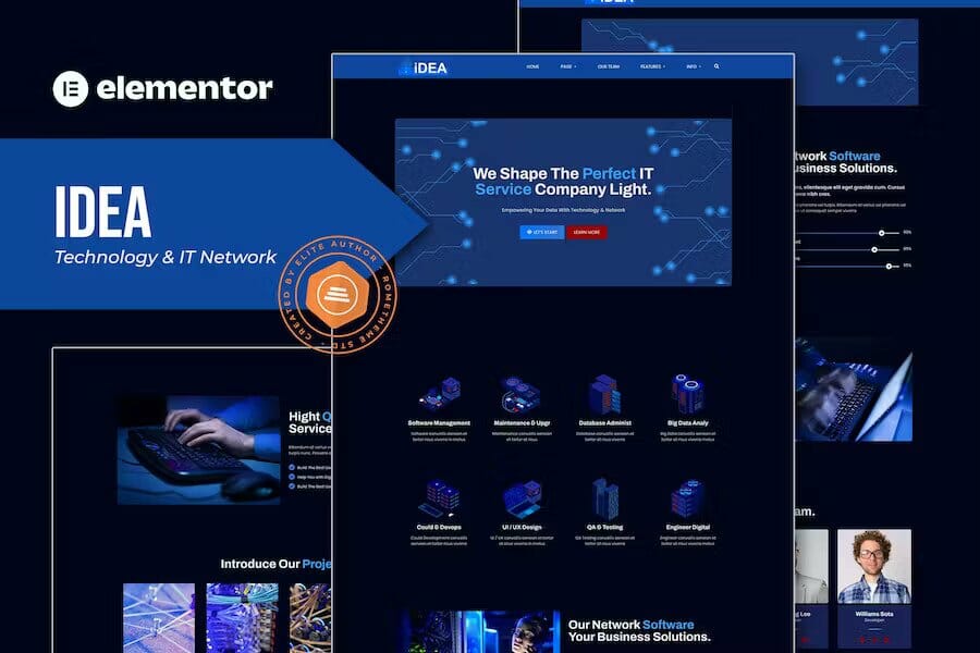 iDea - Technology & IT Network Service Elementor Template Kit