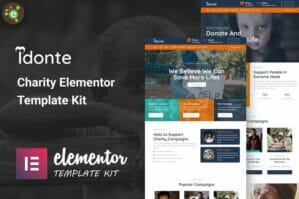 iDonte - Charity Non-Profit Elementor Template Kit
