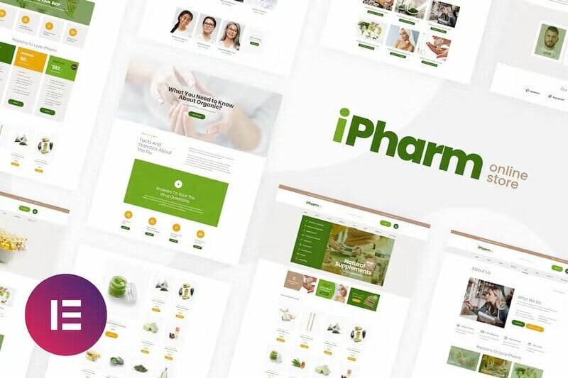 iPharm - Online Pharmacy Woocommerce Elementor Template Kit