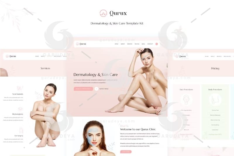 Qurux - Dermatology & Skin Care Elementor Template Kit