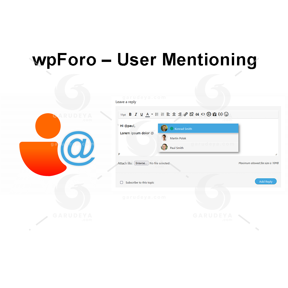 wpForo – User Mentioning