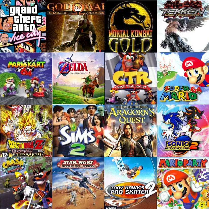 Consola retro y mandos