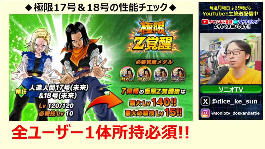 ドッカンバトル】極限Z覚醒「人造人間17号(未来)＆18号(未来)」の性能