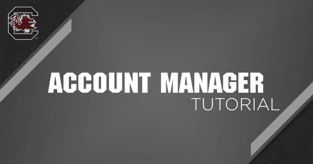 Account Manager Tutorial Button