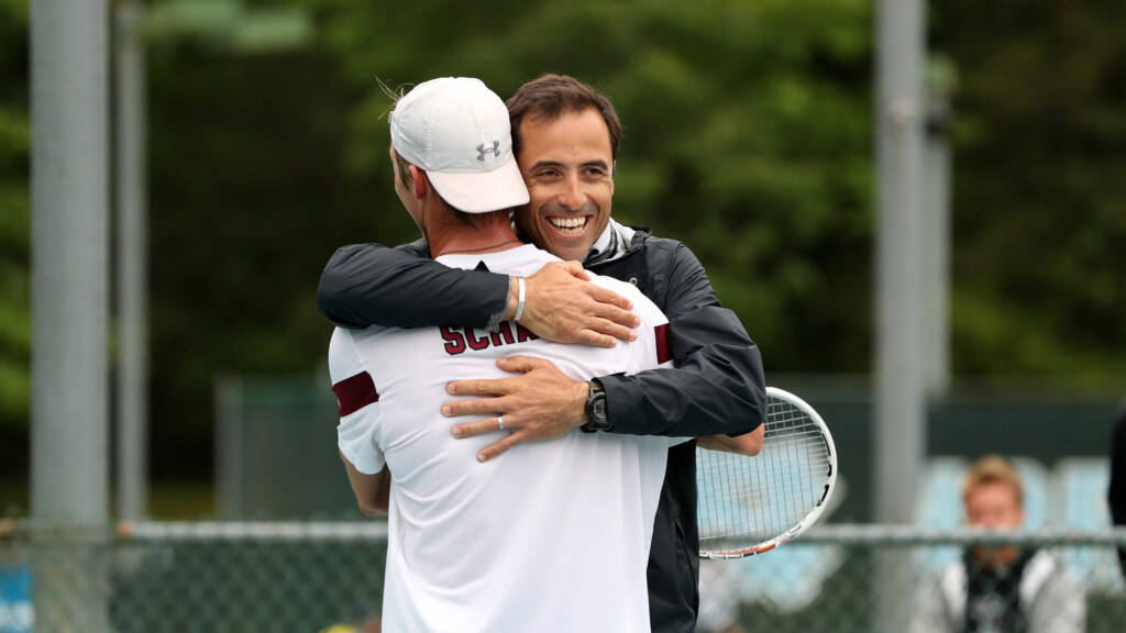 Andrew Schafer Josh Goffi vs. ETSU, NCAA 1st Rd., 5/12/17 - 100th career singles victor