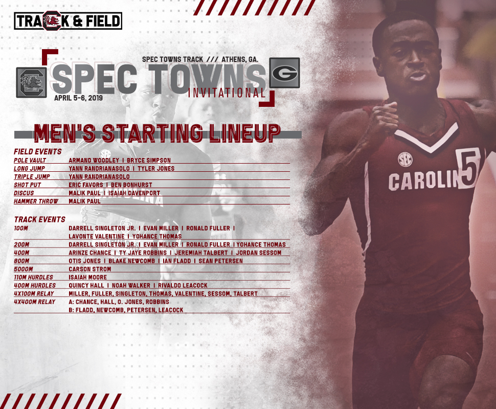 Gamecocks Head to for Spec Towns Invitational University of