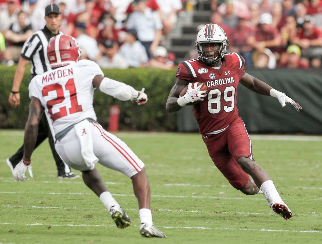 Bryan Edwards (89) vs. No. 2/2 Alabama | Saturday, Sept. 14, 2019 | Williams-Brice Stadium | Columbia, S.C.