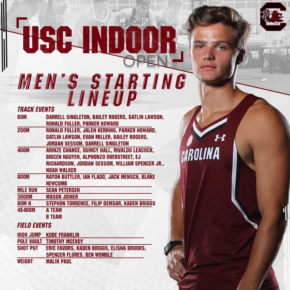 Gamecocks To Wrap Up Regular Season at USC Indoor Open University of